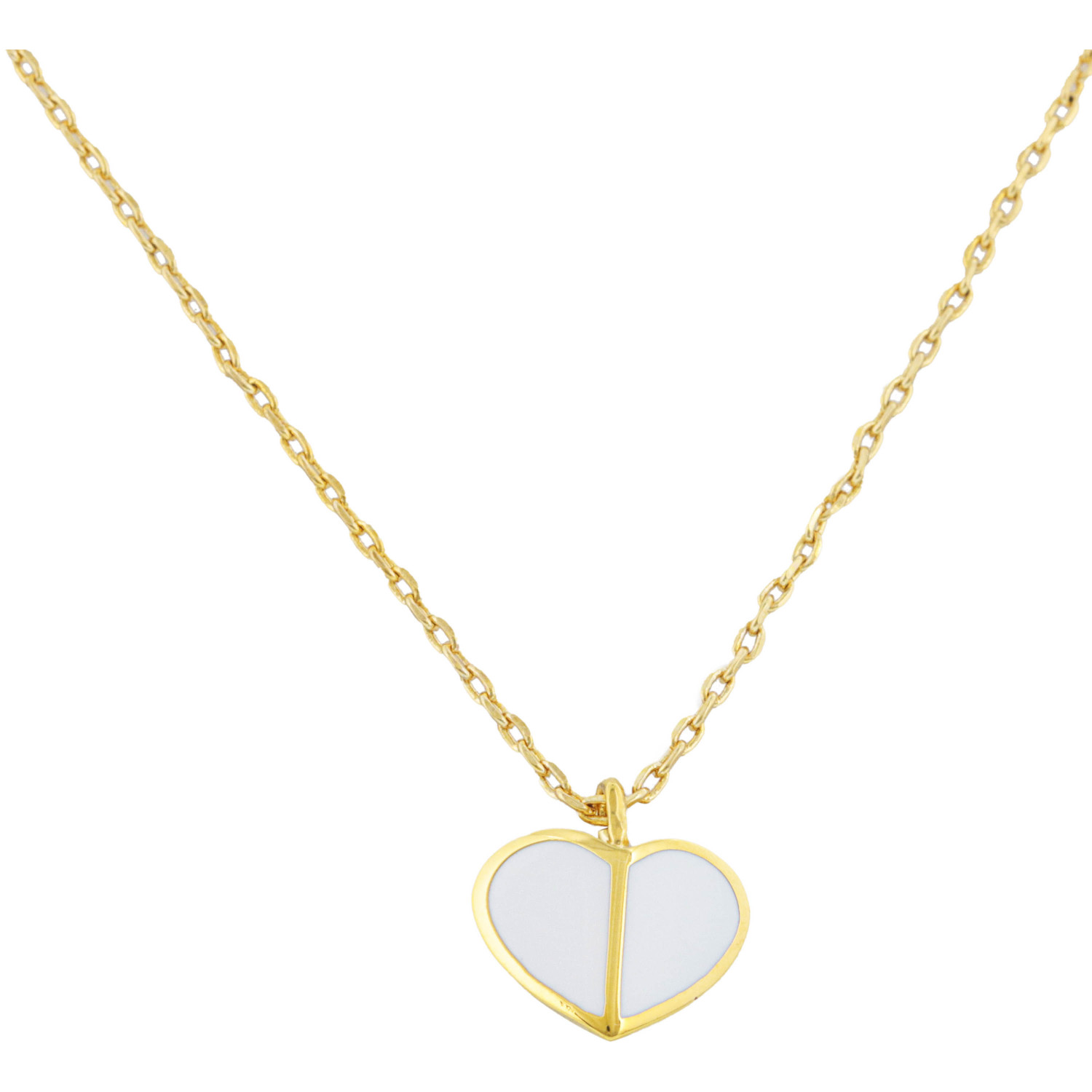 Kate Spade Heritage Spade Enamel Heart Mini Size 19 inches Necklace
