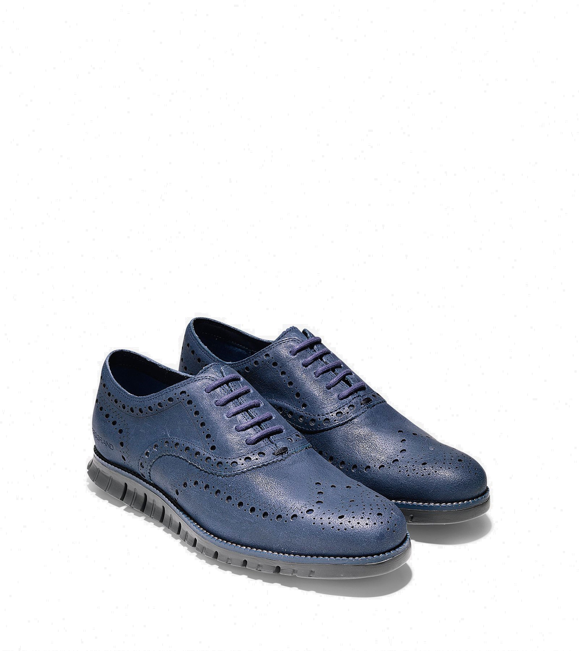 cole haan zerogrand wingtip oxford blue