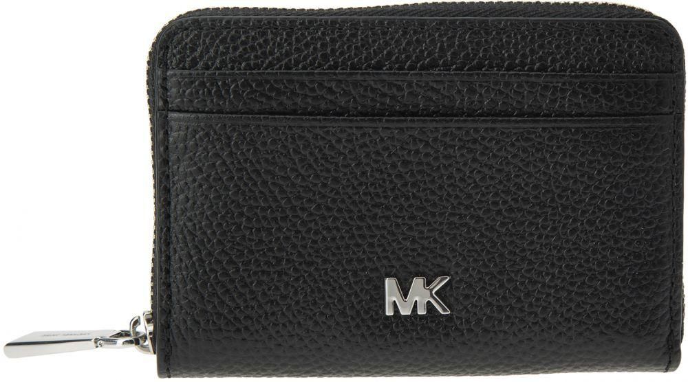 Michael Kors Pebbled Ladies Small Black Leather Card Case 32T8SF6Z1L001 ...