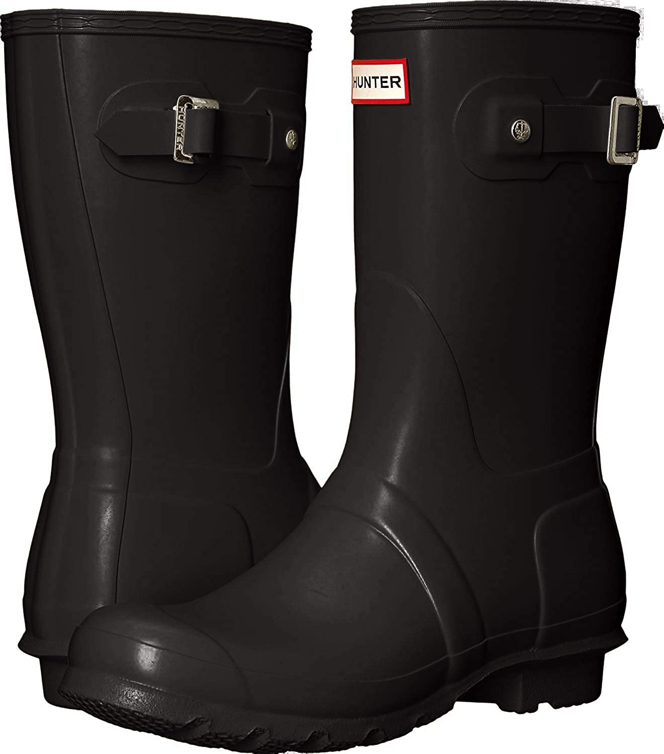 Hunter Original Short Wellington Ladies Black Rain Boots 11**Open Box ...