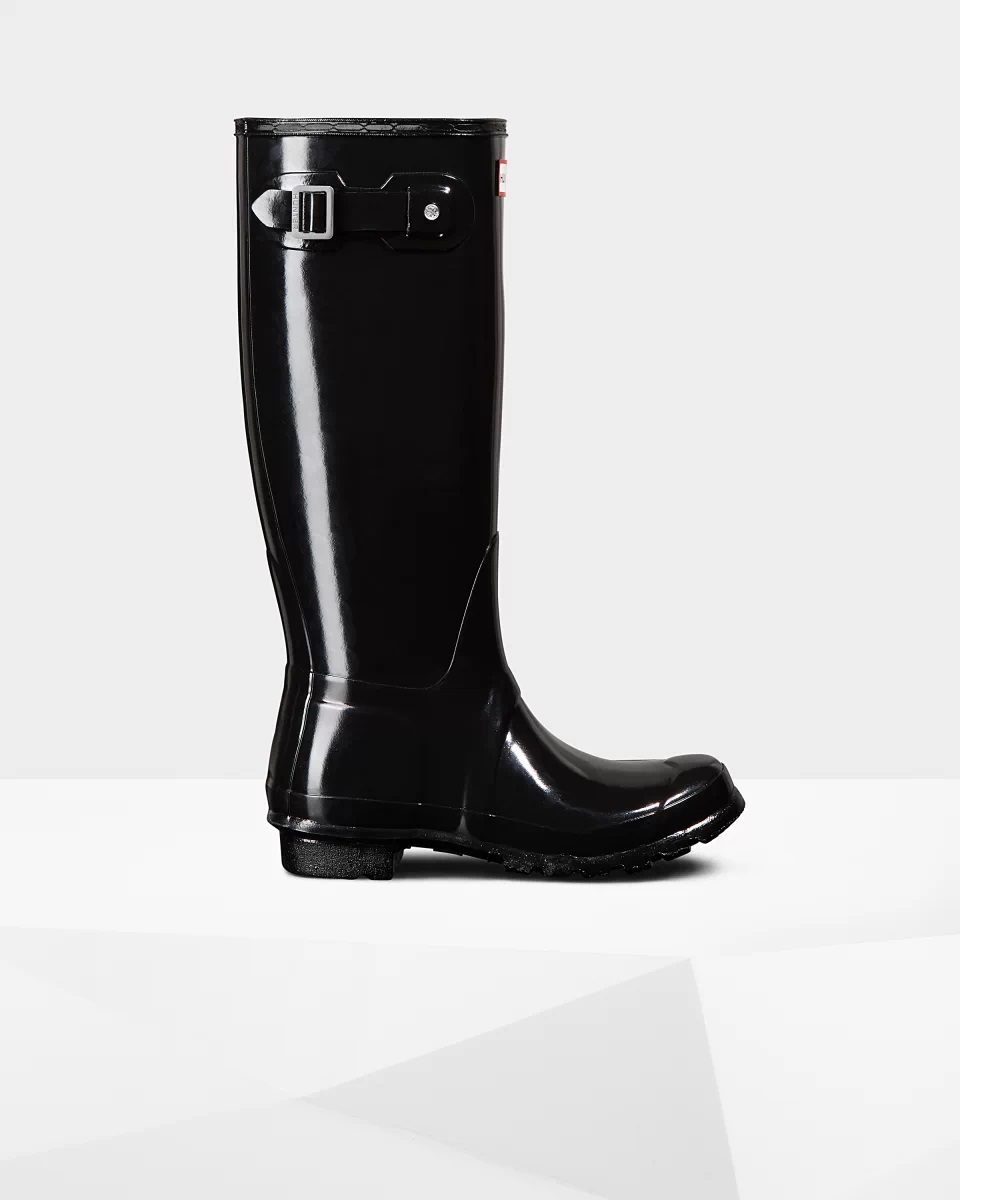 tall black hunter boots on sale