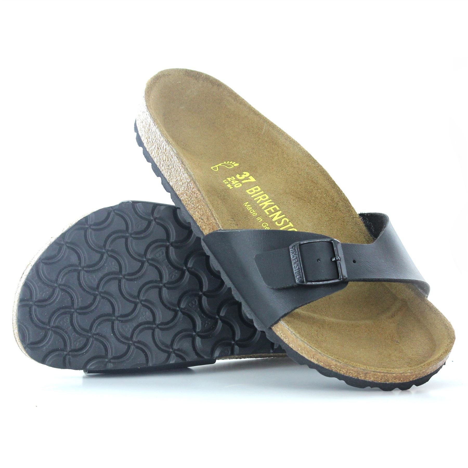 Birkenstock Madrid Birko-Flor Sandals Size 39 Black 40791SZ39 | eBay