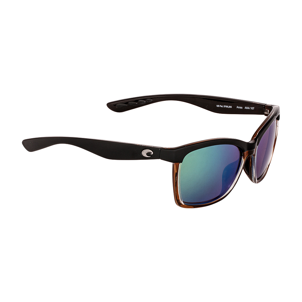 Costa Anaa Plastic Frame Green Mirror Glass Lens Ladies Sunglasses