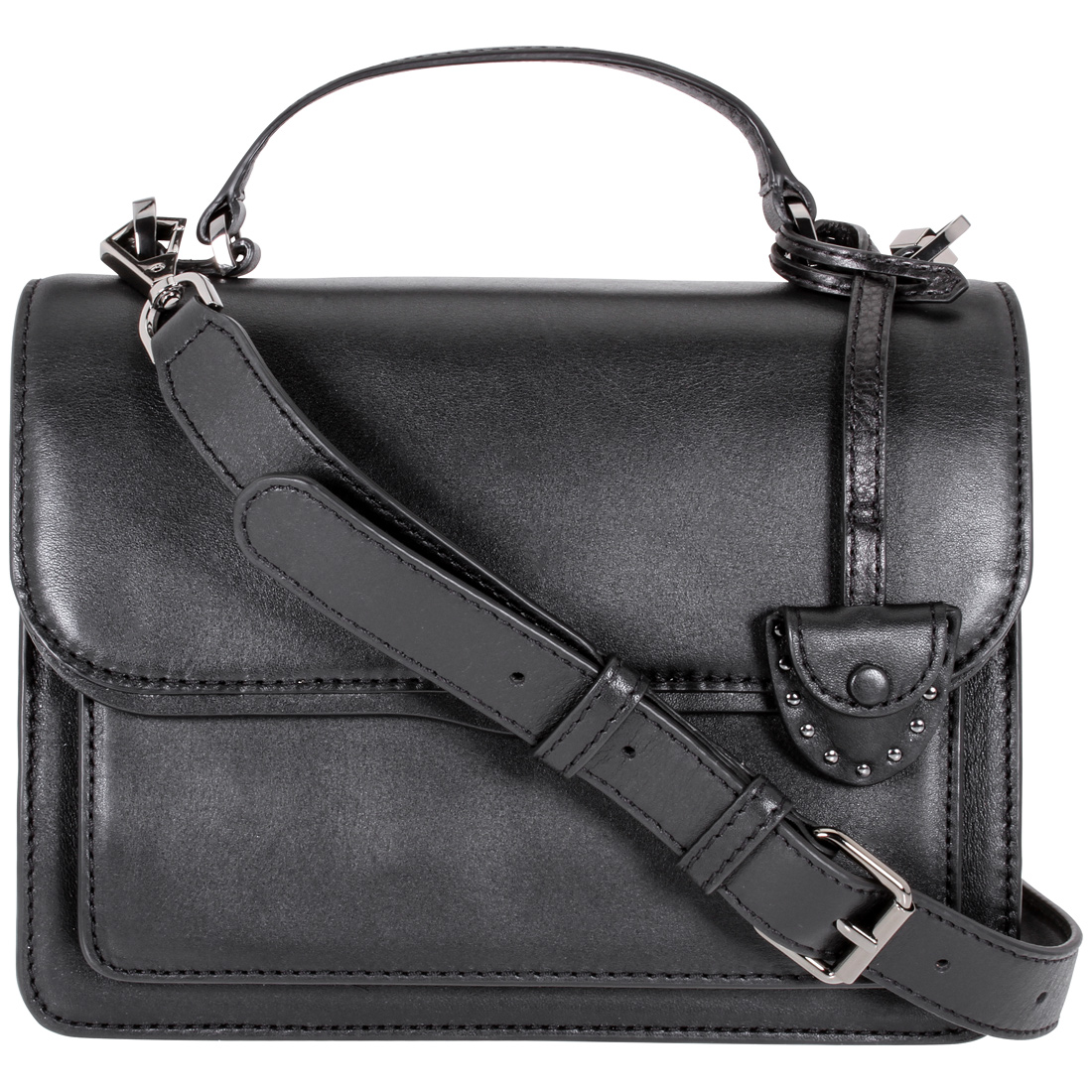 Rebecca Minkoff Top Handle Ladies Black Leather Crossbody Bag ...