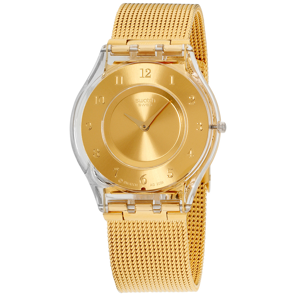 Swatch Skin Quartz Movement Gold Dial Ladies Watch Sfk355m 7610522746244 Ebay