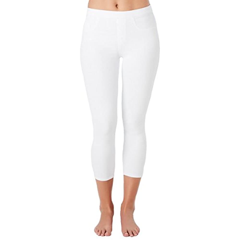 Spanx Jean-ish Ladies White Cropped Leggings Size X-Small