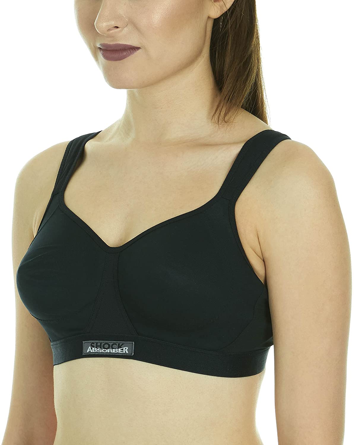 Shock Absorber Low Impact Ladies Black Sports Bra Size 38DD V972BLK38DD