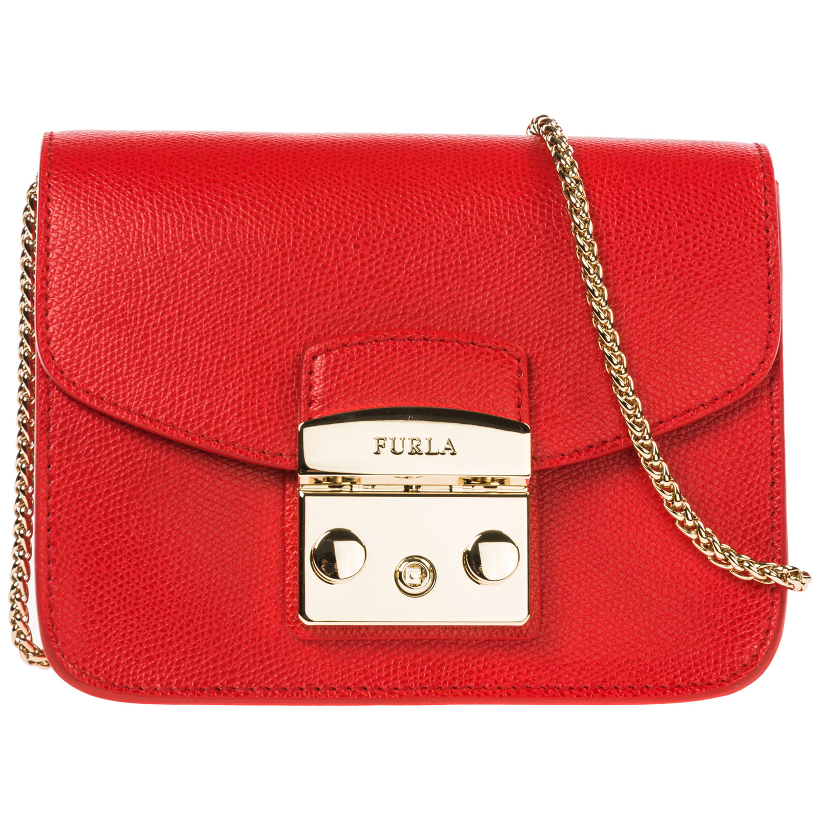 Furla Metropolis Ladies Small Red Kiss Leather Crossbody Bag 1007248 ...