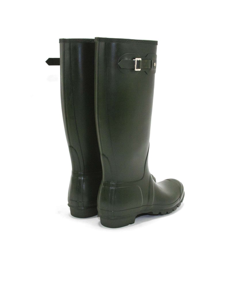 dark olive gloss hunter boots