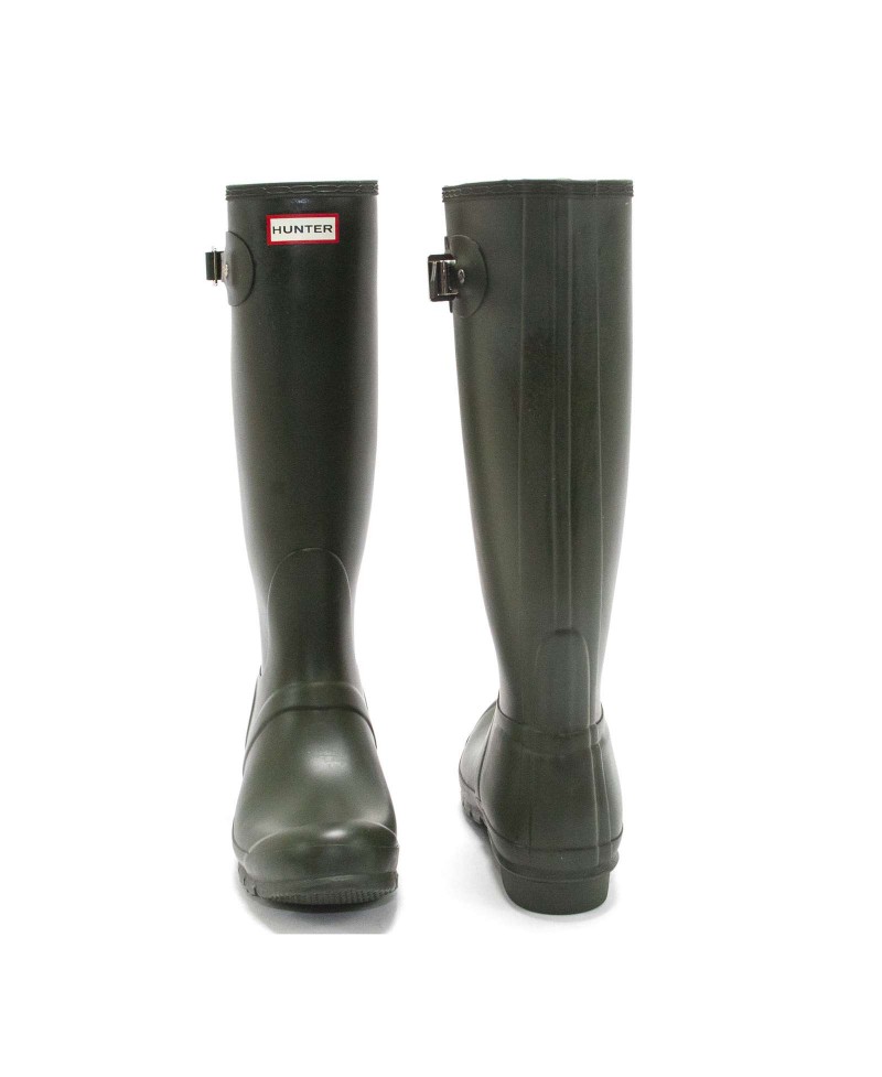 dark olive gloss hunter boots