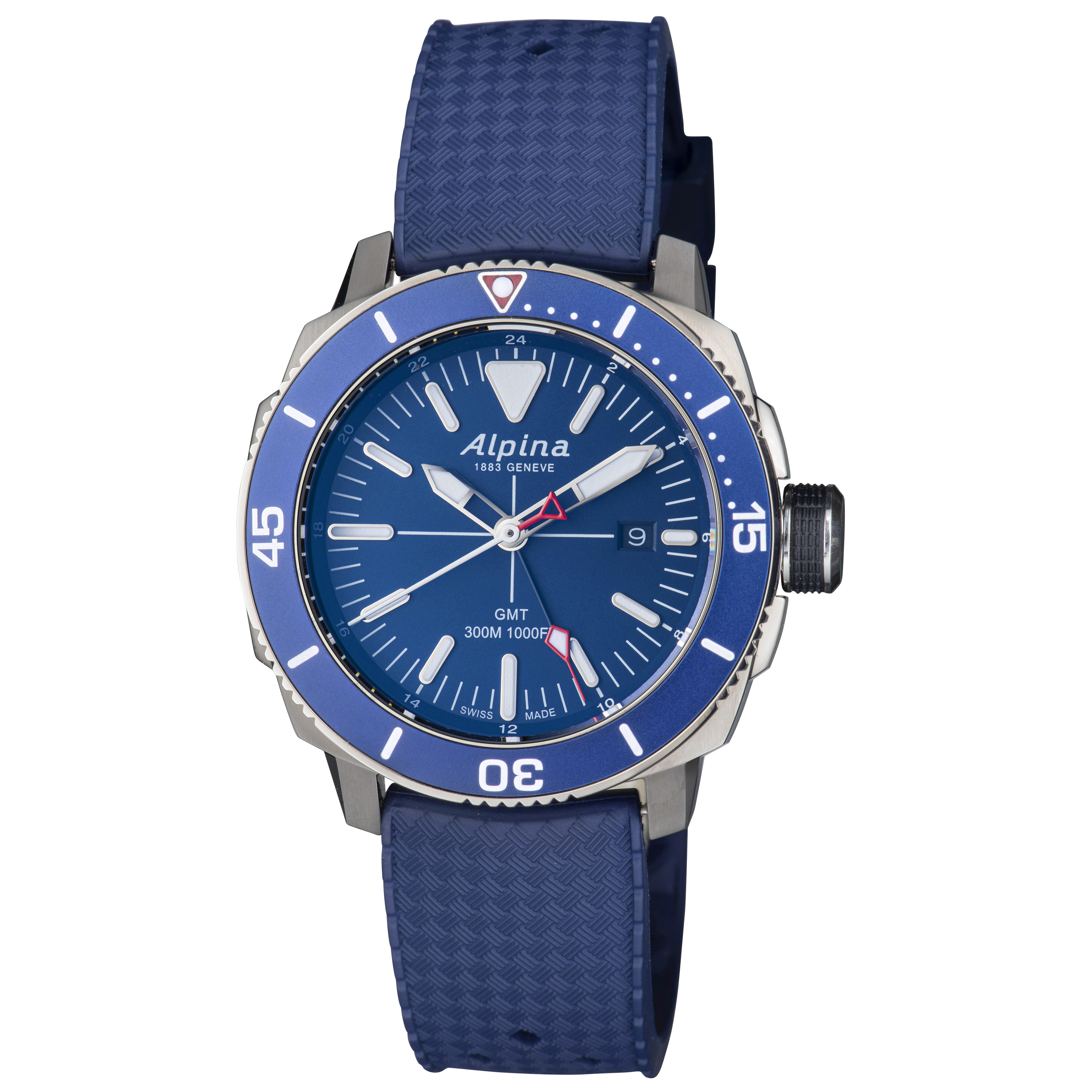 Alpina Seastrong Diver GMT Quartz  leisure interest Blue Dial Men's  