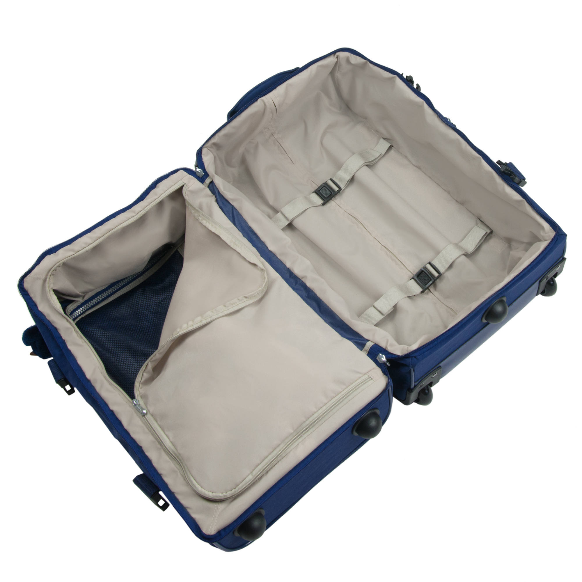 Kipling Teagan Unisex Large Ink Blue Nylon Wheeled Duffel Bag WL4752