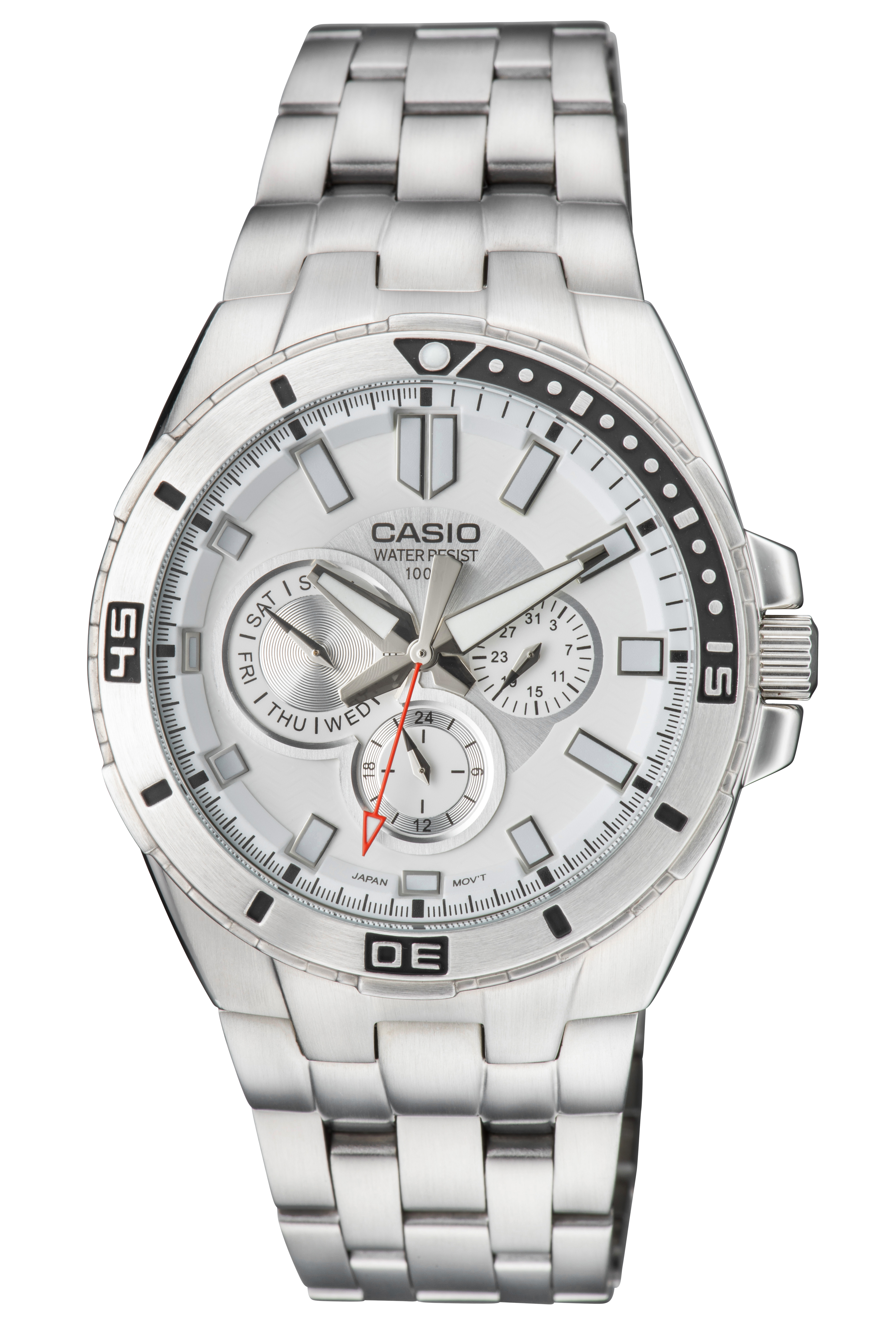 Casio Divers Quartz Movement Silver Dial Men's Watches MTD1060D7AV | eBay