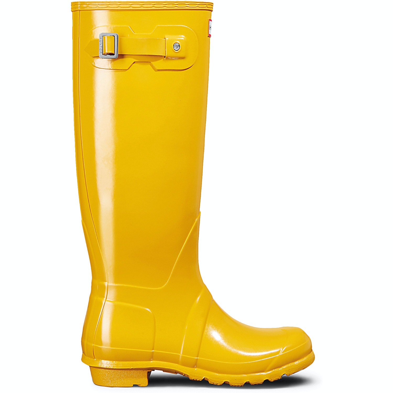 Hunter Original Tall Gloss Ladies Yellow Boots 5 5054916098175 | eBay