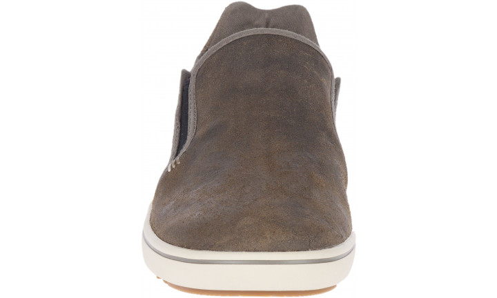 leather laceless shoes