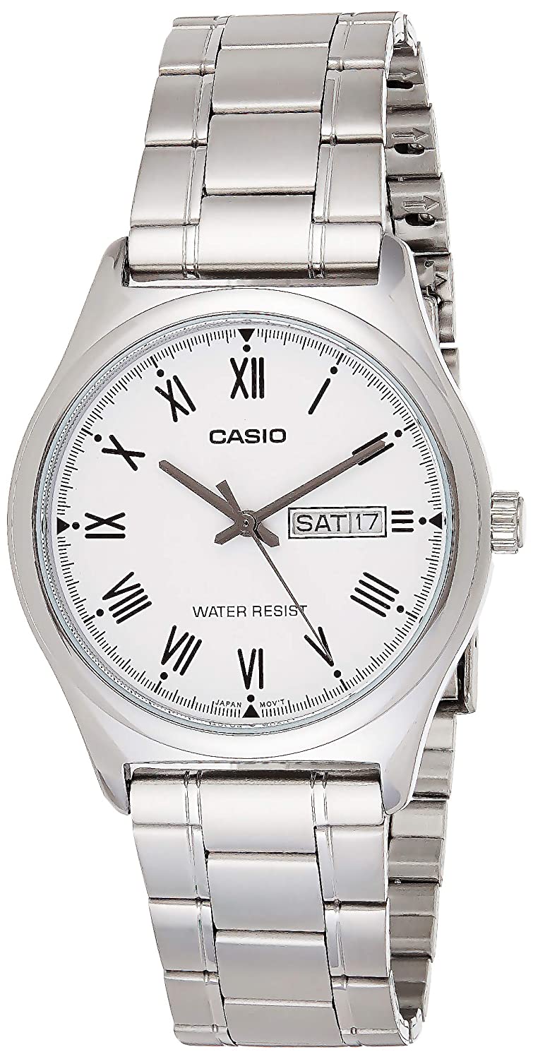 casio enticer white dial men's watch