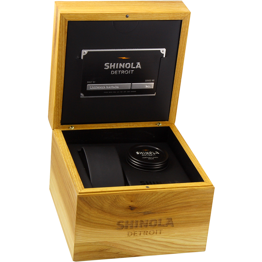 shinola men's canfield's black dial watch