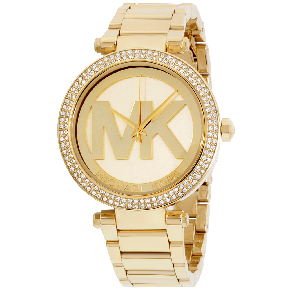 Michael Kors Parker Quartz Movement Gold Dial Ladies Watch MK5784 ...