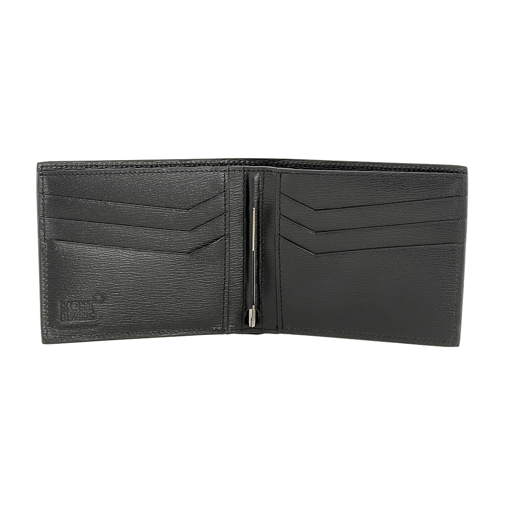 Montblanc 4810 Westside Men's Small Leather Wallet & Money Clip 114687 ...