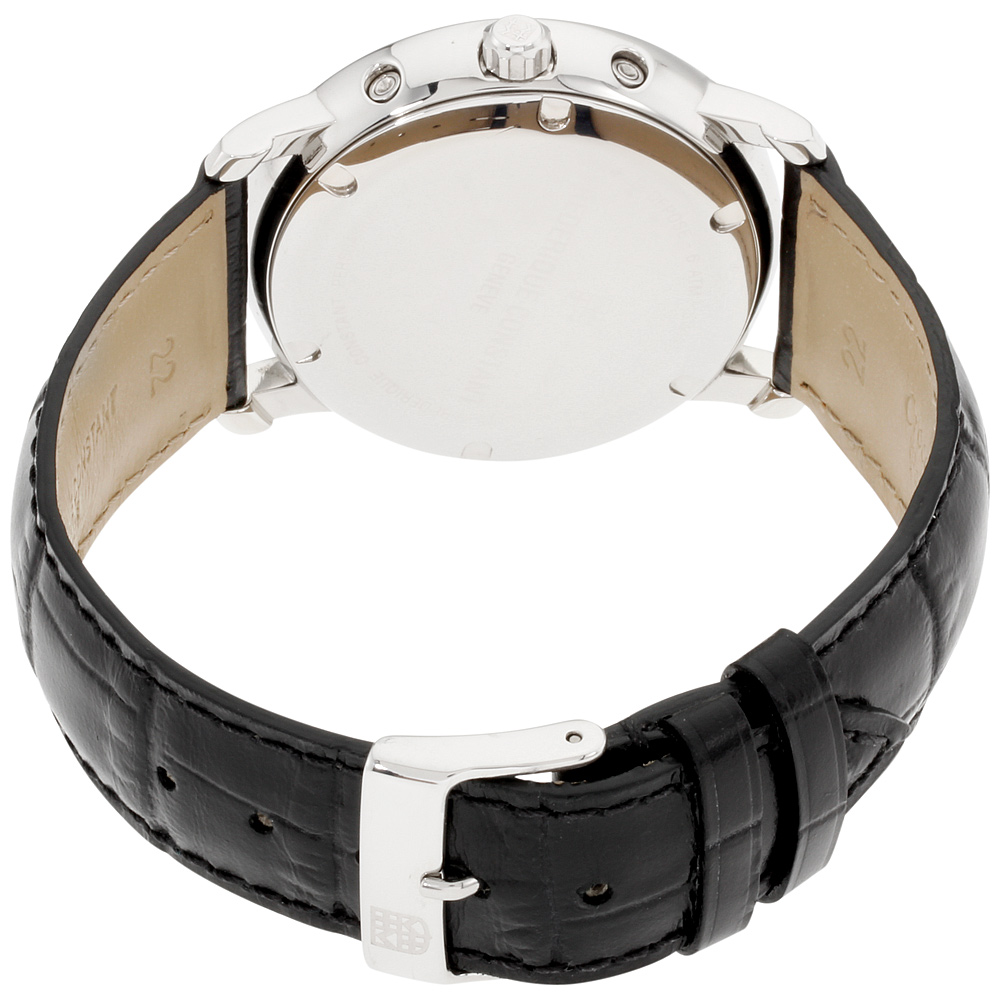 white dial leather strap watch