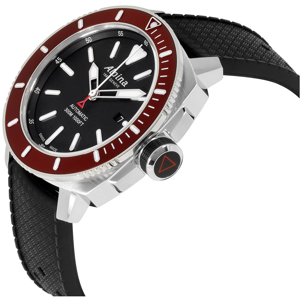 Alpina Seastrong Diver Automatic Movement Black Dial Men's Watch AL ...