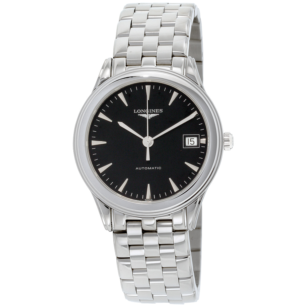 Longines Flagship Automatic Movement Black Dial Men's Watch L47744526 ...