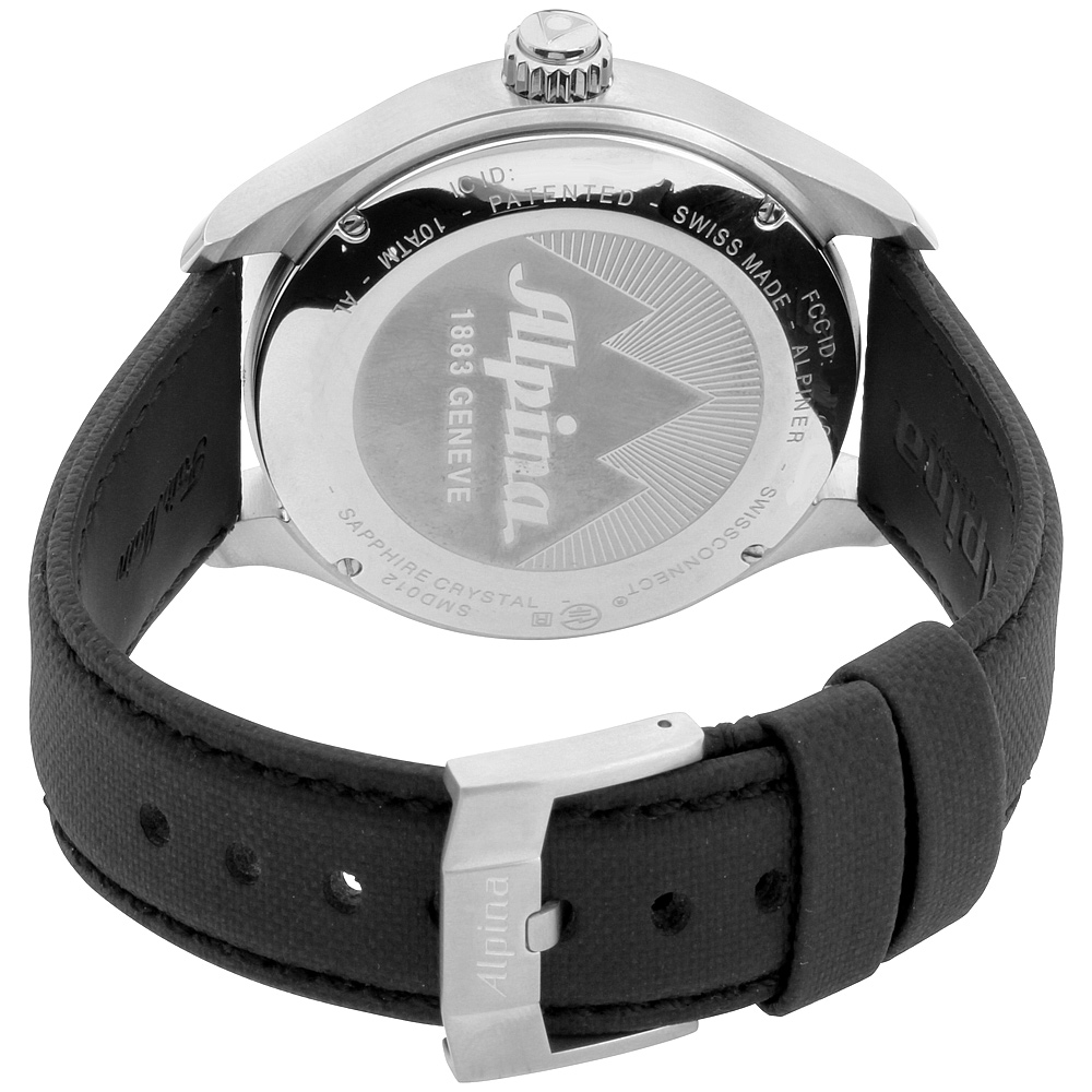 Alpina Horological Smartwatch Quartz Movement Black Dial Men's Watch ...