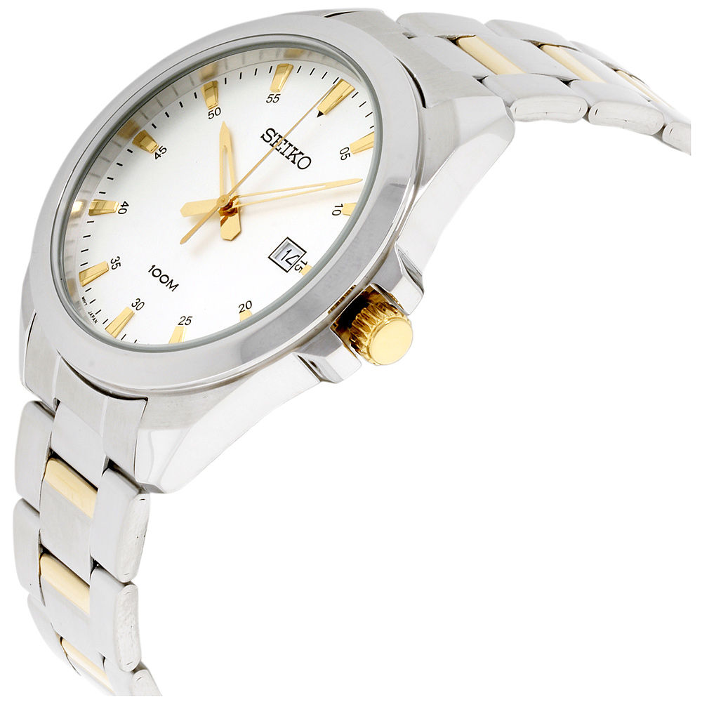 seiko silver dial watch