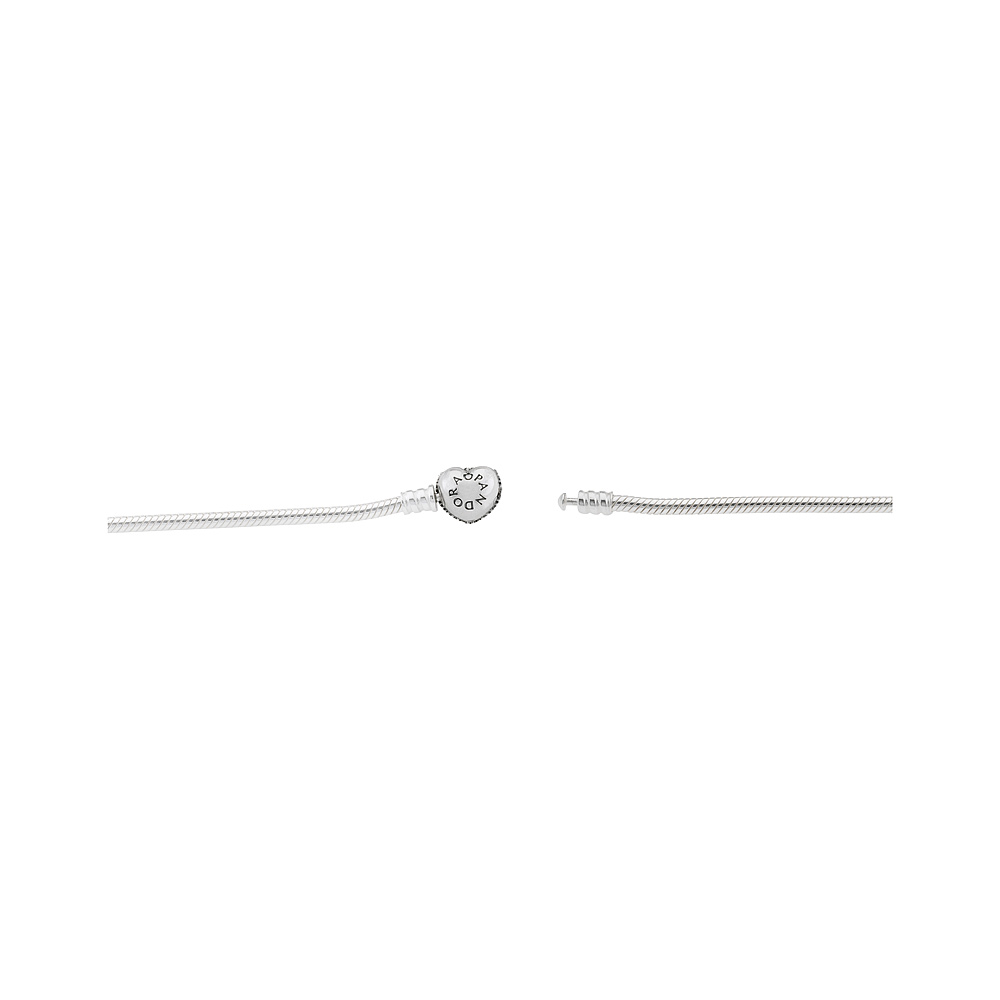 Pandora Moments Silver Bracelet with Pave Heart Clasp 590727CZ23 | eBay