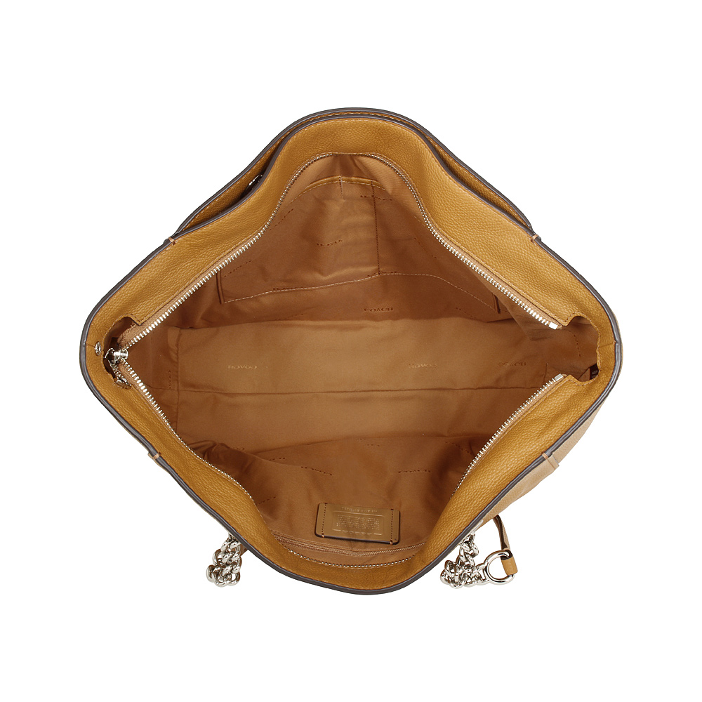 Coach Ladies Large Leather Chain Tote Handbag 56830