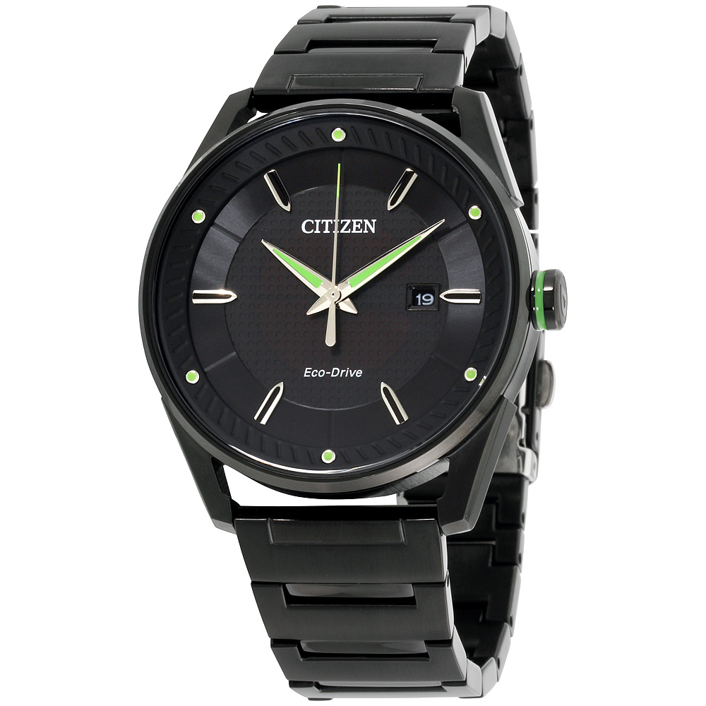 citizen black metal watch