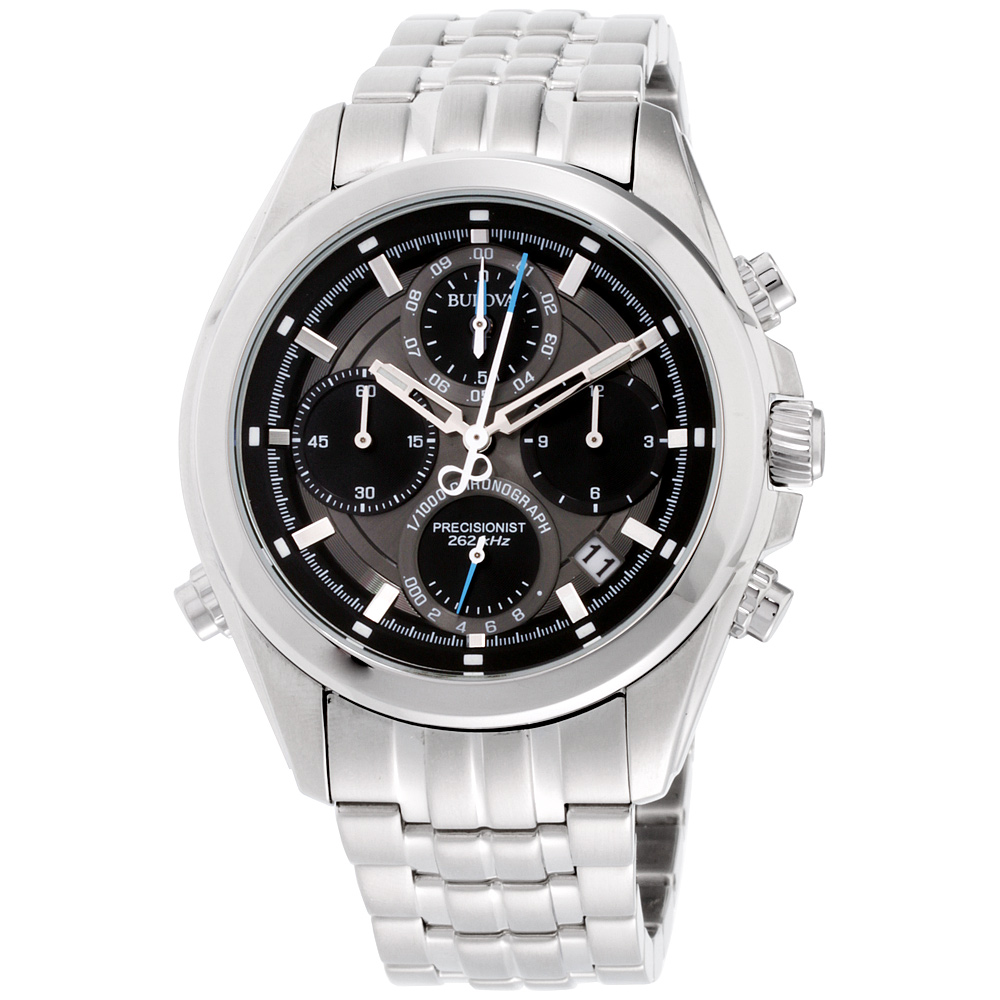 Bulova Precisionist Grey Dial Stainless Steel Men's Watch  