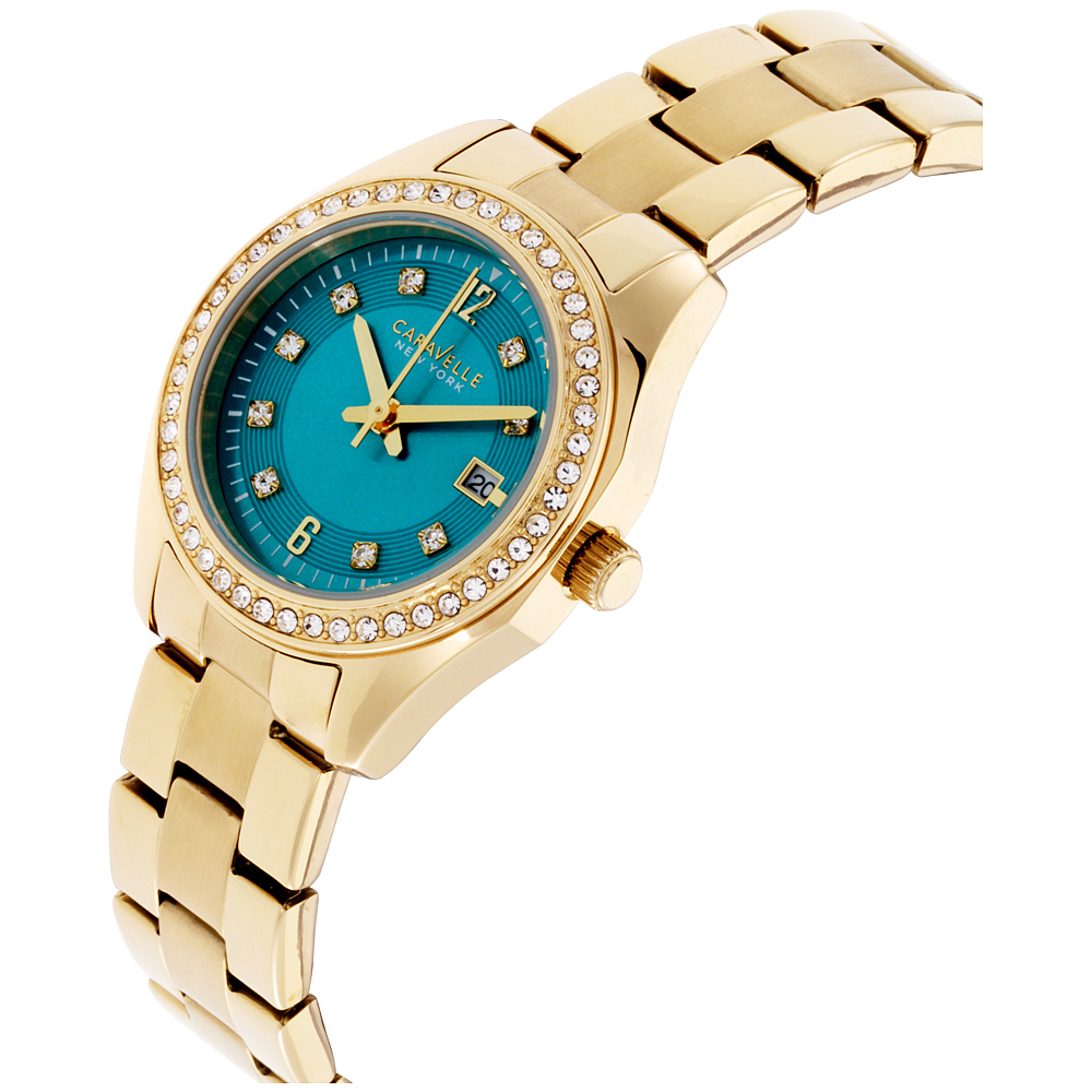 Caravelle Quartz Movement Teal Dial Ladies Watch 44M109 eBay