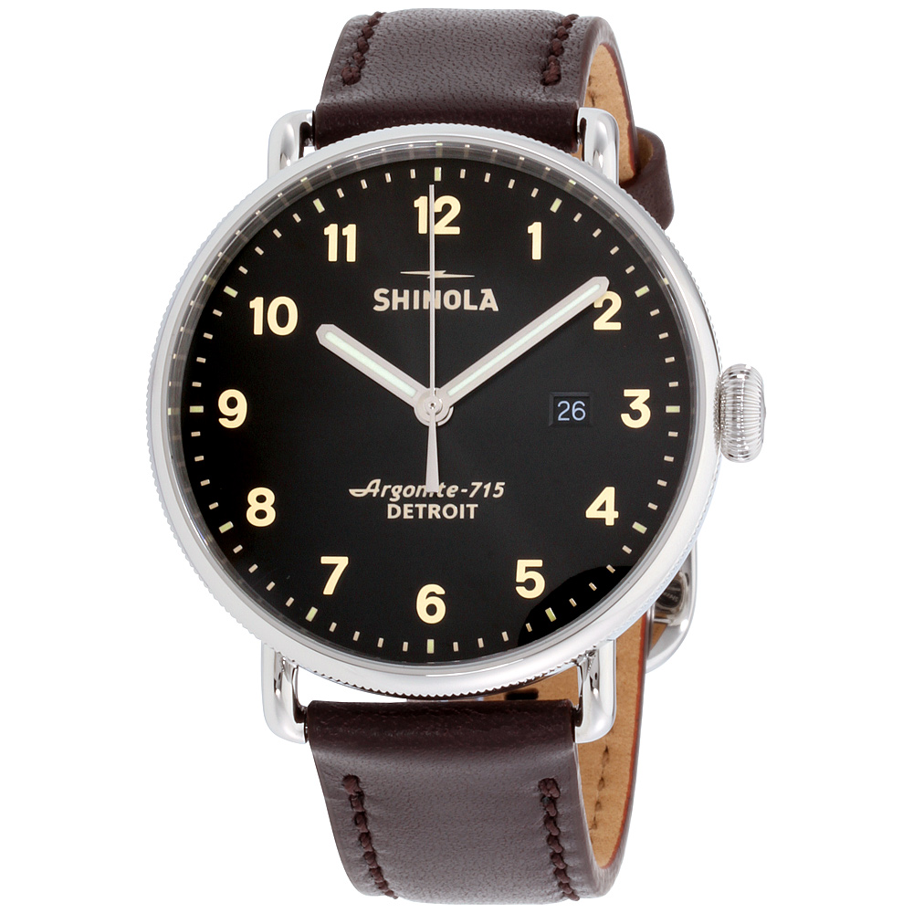 shinola men's canfield's black dial watch